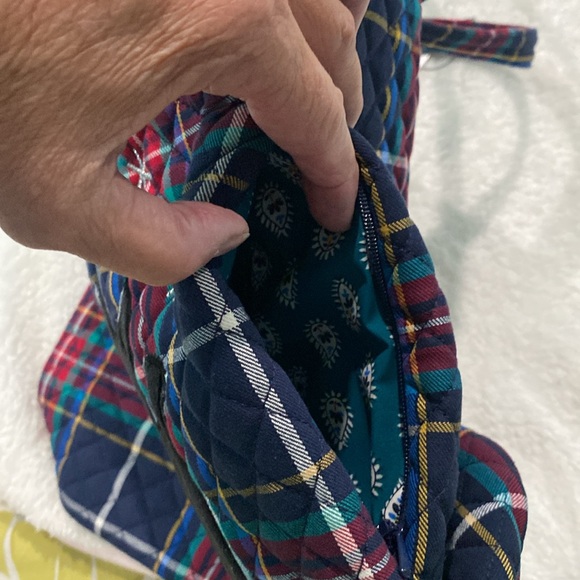 🆕❄️Vera Bradley Small Vera Tote Bag, Tartan Plaid “Scottie Dog”🐾 - Picture 4 of 8